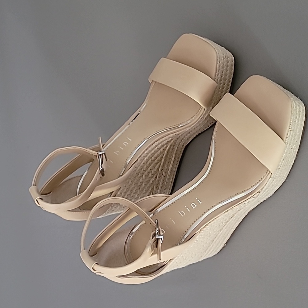 Gianni bini Safina Jute Platform Wedges Size 9.5
